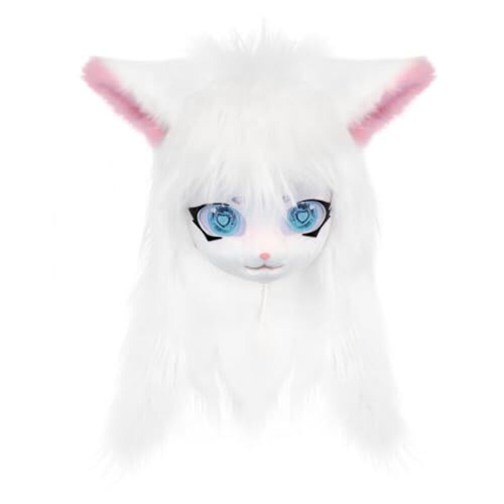 7199 SMILETERNIT Animal Head Cat Fursuit Cut Mask Halloween Masquerade